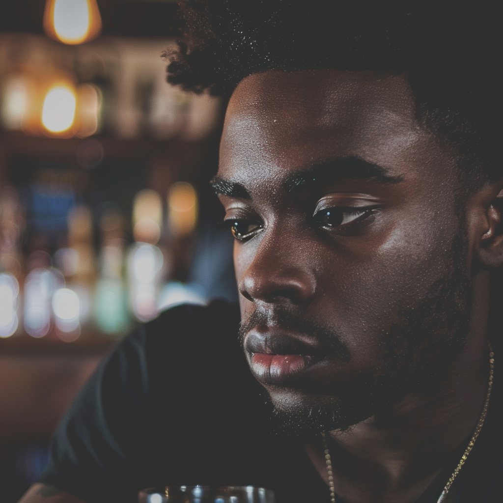 a young black man realizes he needs alcohol addiction treatment (1)